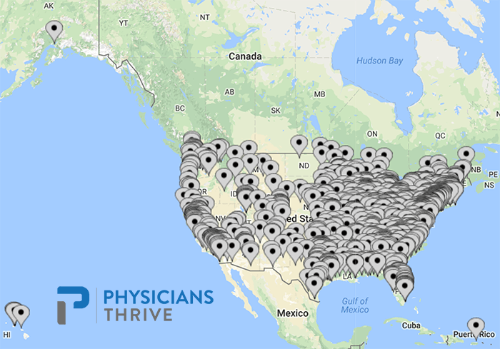 Physicians Thrive client map